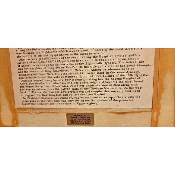 Egyptian Papyrus Painting ,Queen Nefertari Ahmose, the Papyrus Institute, Egypt - Picture 5 of 16